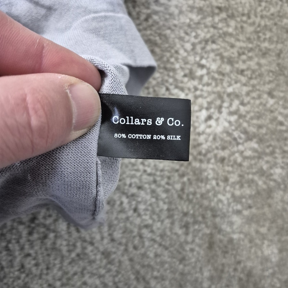 Collars & Co Cotton Silk T Shirt Mens 3XL Gray Comfort Knit Luxury Stretch New - Picture 5 of 9